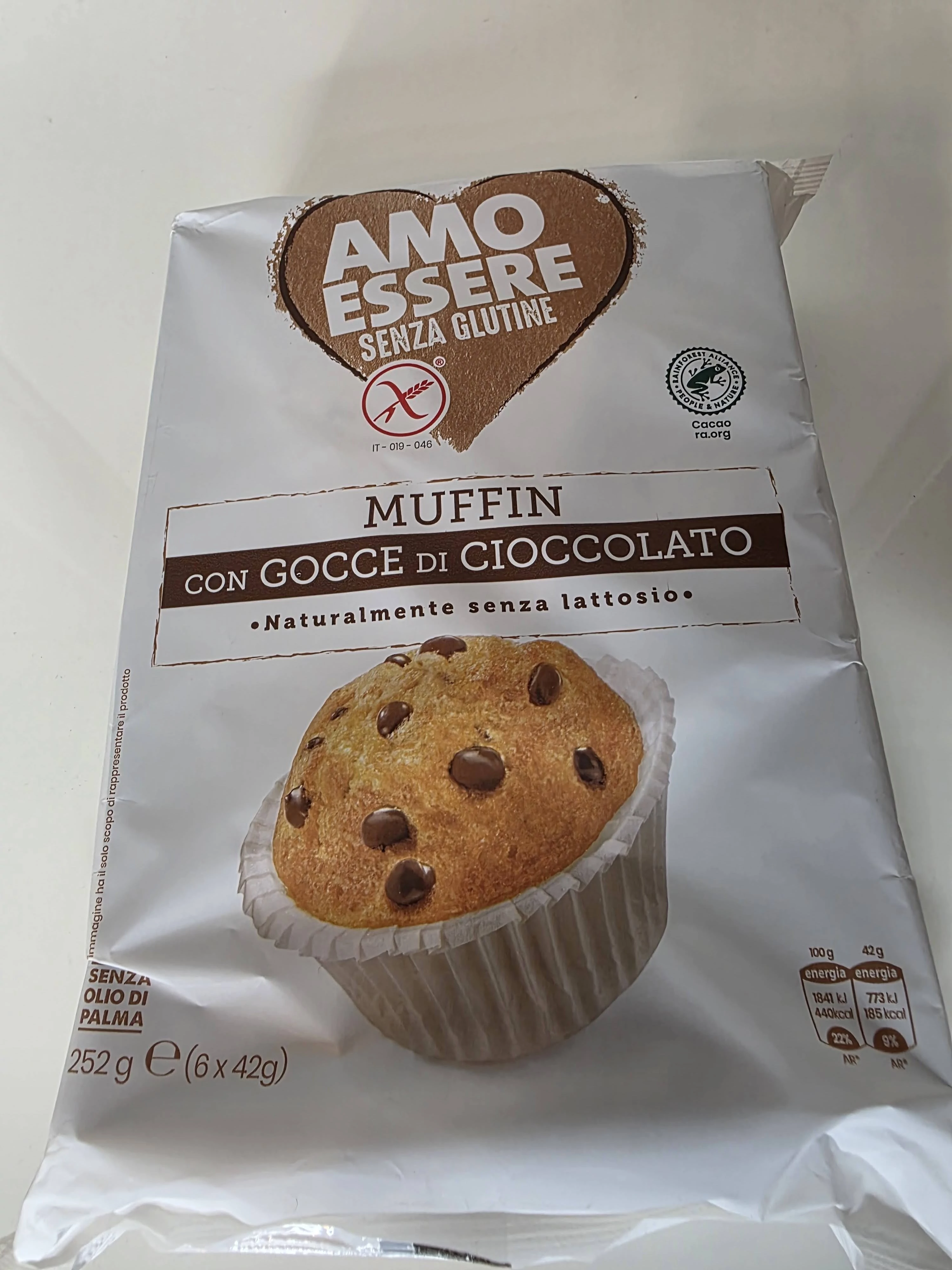 GM Ammo Essere Muffin con gocce di cioccolato 6x42g