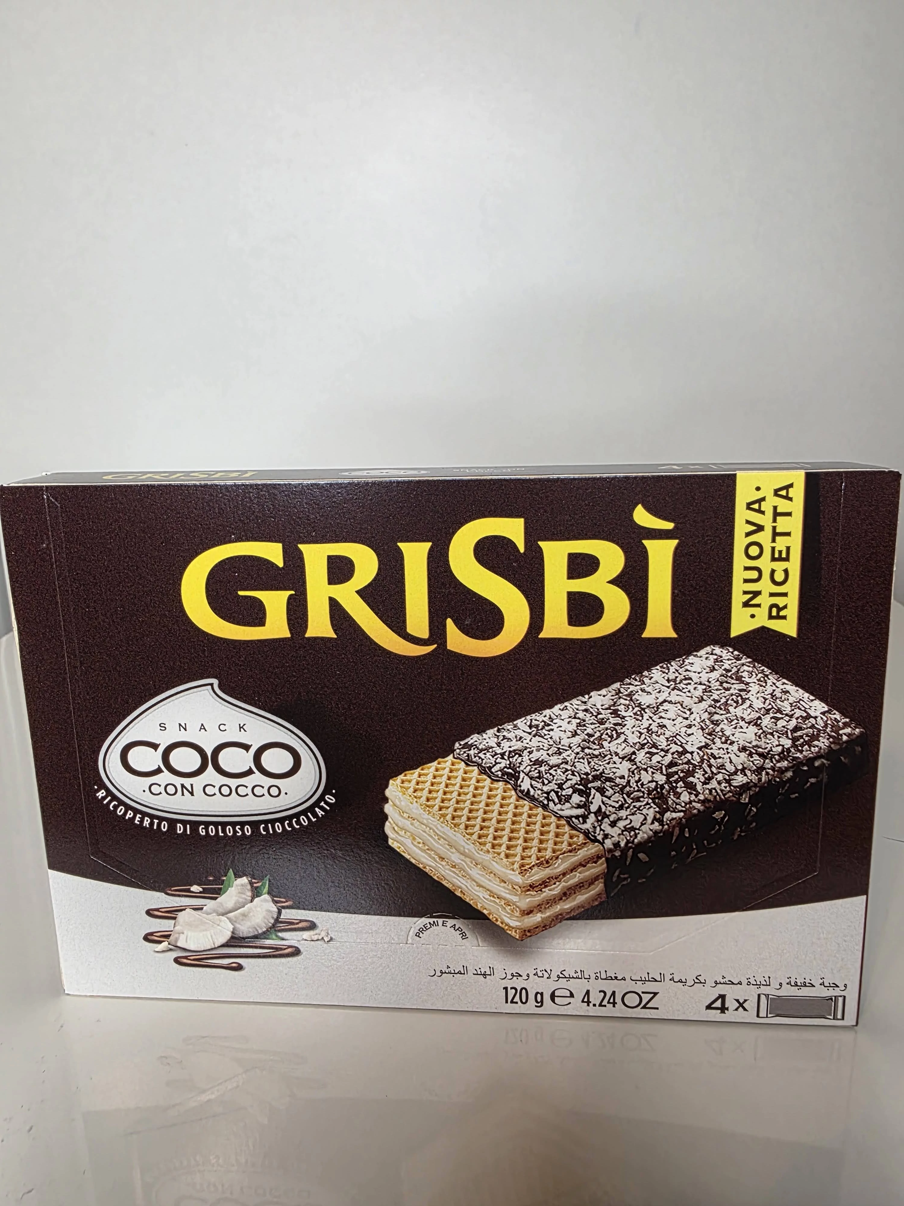 Grisbi nápolyi csokis-kokuszos bevonattal 120g 