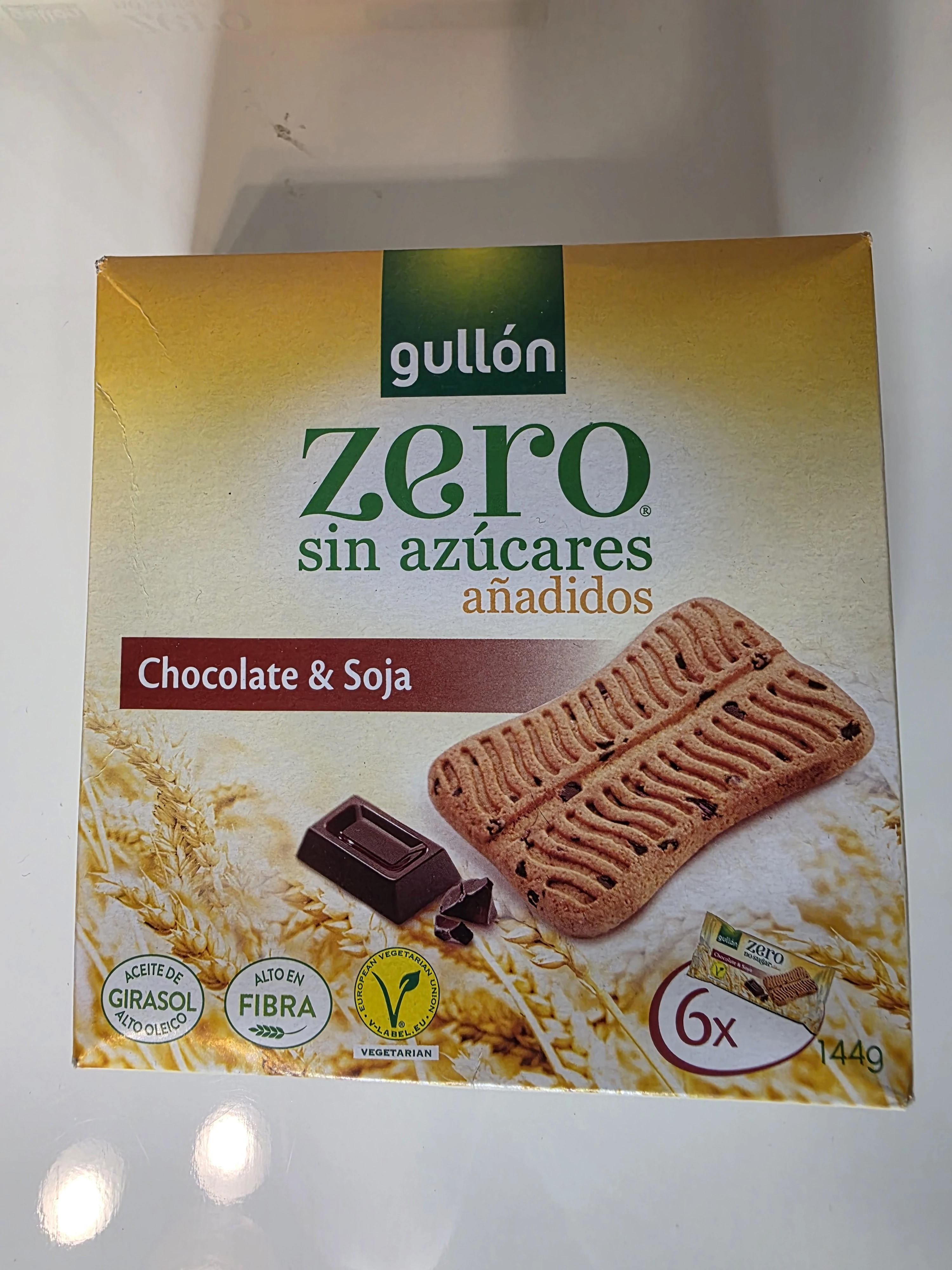 Gullón zero keksz Chocolate&Soja 144g