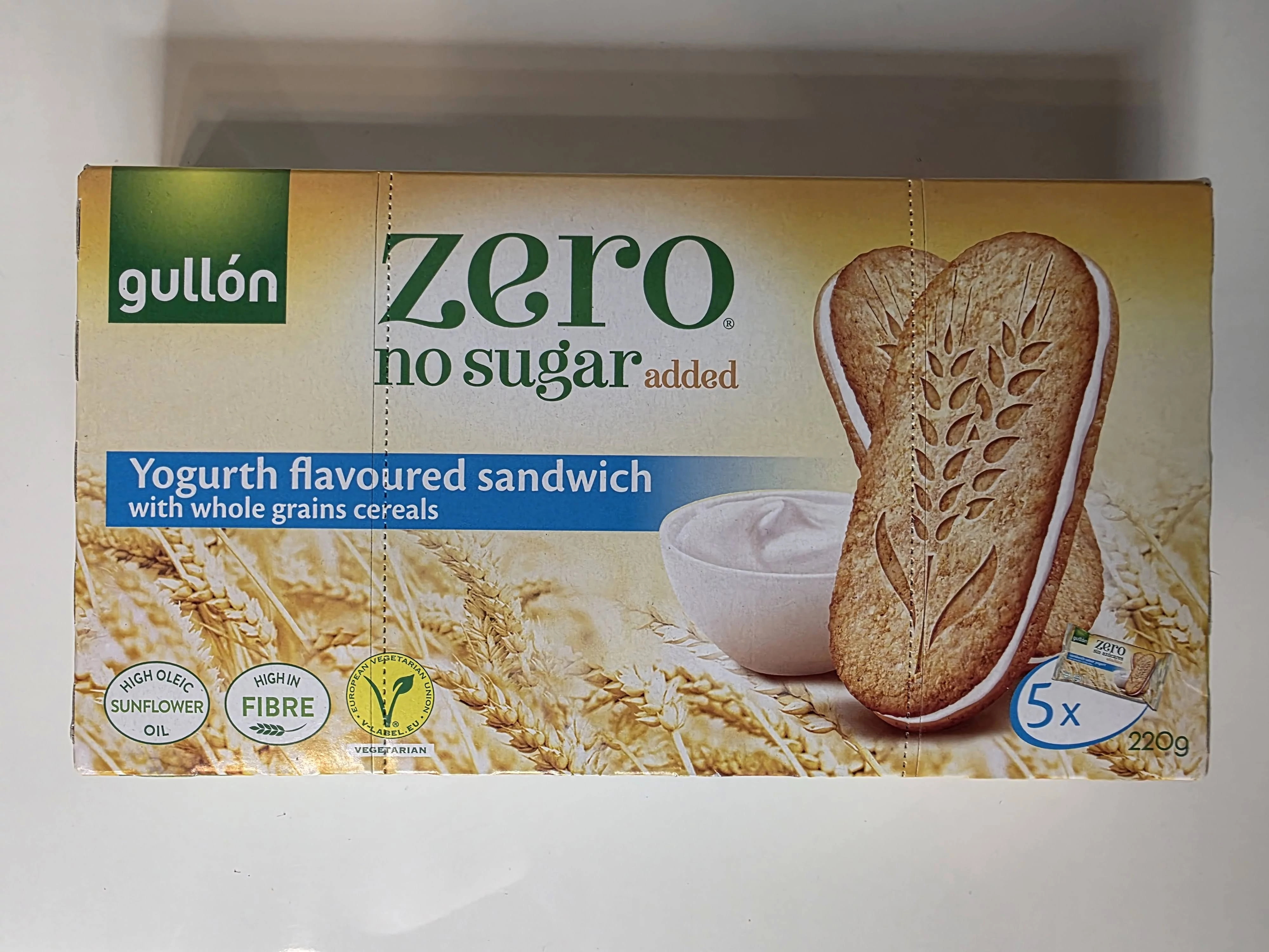 Gullón zero töltött keksz 220g